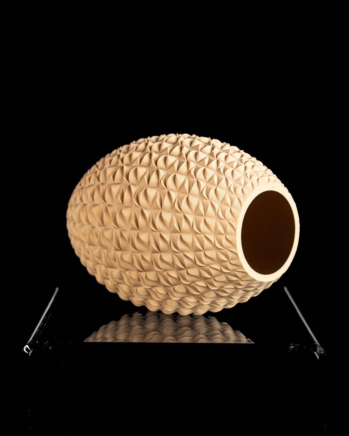 Modern Vase, Geometric Sculptural Tabletop Flower Holder, Minimalist Mantel Accent