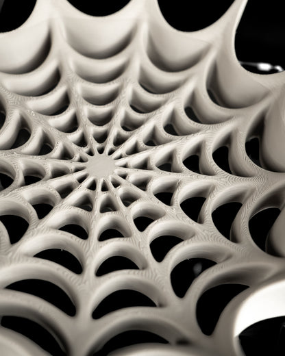 Lidded Storage Jar, Twist Lid Countertop Catchall, Geometric Minimalist Organizer