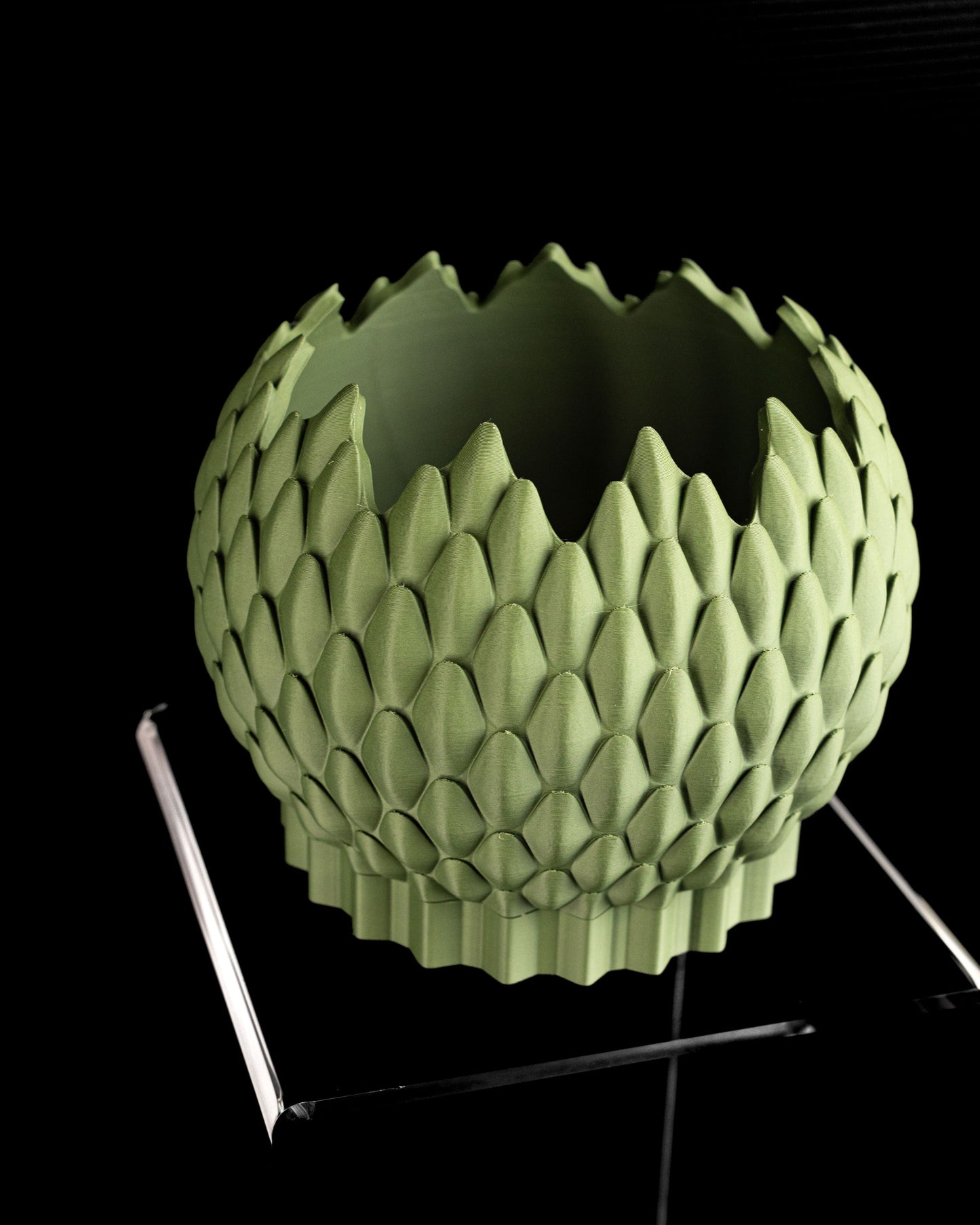 succulent planter, DragonScale geometric holder, Japandi desktop organizer, modern accent