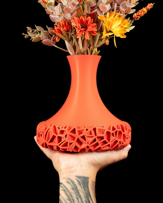 Modern Vase, Sculptural Geometric Tabletop Flower Holder, Japandi Minimalist Accent