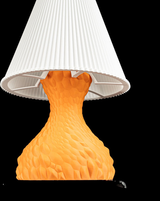 Bedside Lamp, Ambient Geometric Nightstand Light, Modern Sculptural Accent, Japandi Elegance