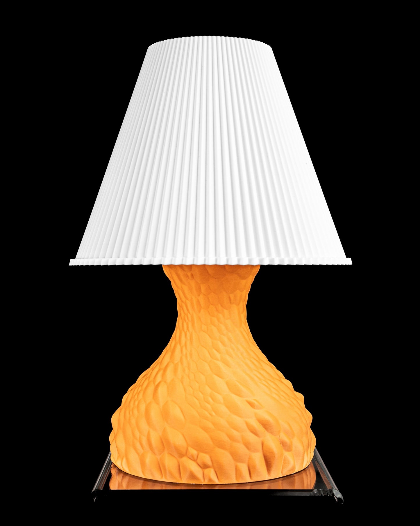 Bedside Lamp, Ambient Geometric Nightstand Light, Modern Sculptural Accent, Japandi Elegance