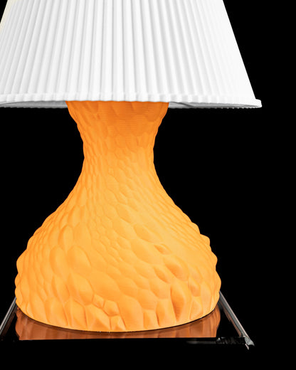 Bedside Lamp, Ambient Geometric Nightstand Light, Modern Sculptural Accent, Japandi Elegance