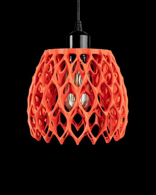 Fractal Geometry Pendant Light, Sculptural Artisanal Shade, Stylish Kitchen Island Dining Room Accent, Minimalist