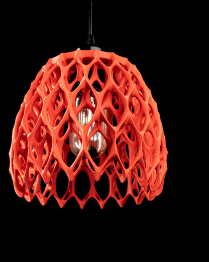 Fractal Geometry Pendant Light, Sculptural Artisanal Shade, Stylish Kitchen Island Dining Room Accent, Minimalist