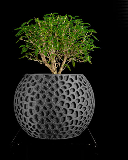 Planter Pot, Geometric Succulent Holder, Modern Herb Container, Minimalist Japandi