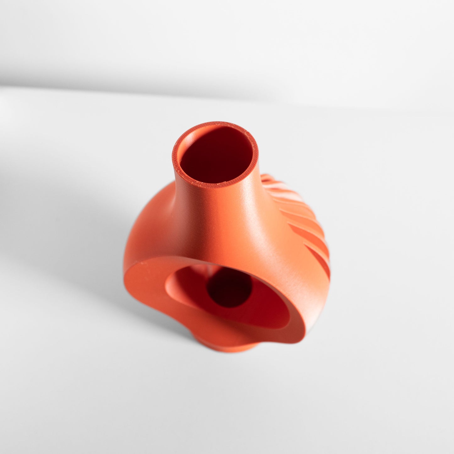 Flower Vase, Ribbed Botanical Holder, Mantelpiece Accent, Dried Plants Decoration