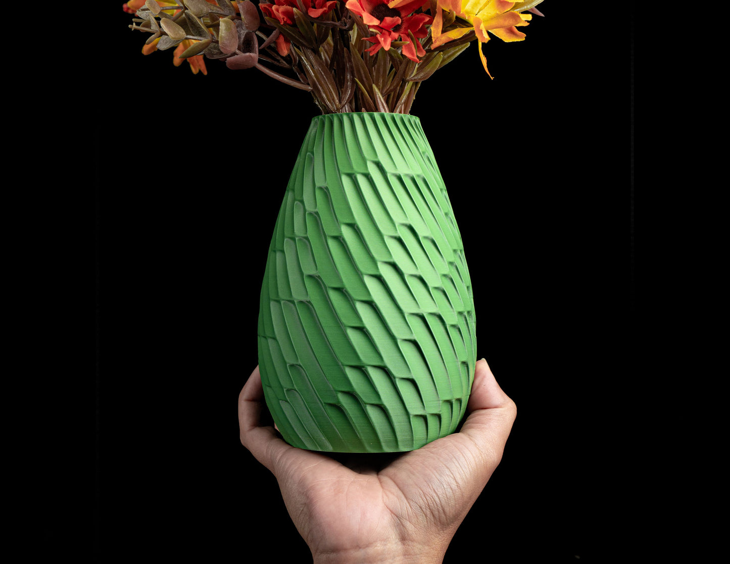 Modern Vase, Decorative Ripple Minimalist Tabletop Flower Holder Contemporary Elegance