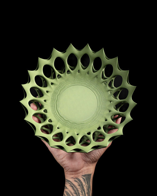 Storage Container, Geometric Contemporary Twist Lid Countertop Organizer, Vanity Jar