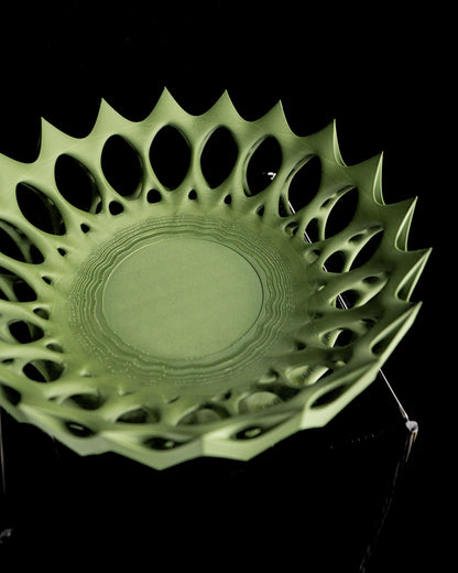 Storage Container, Geometric Contemporary Twist Lid Countertop Organizer, Vanity Jar