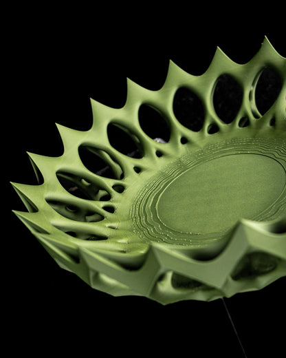 Storage Container, Geometric Contemporary Twist Lid Countertop Organizer, Vanity Jar