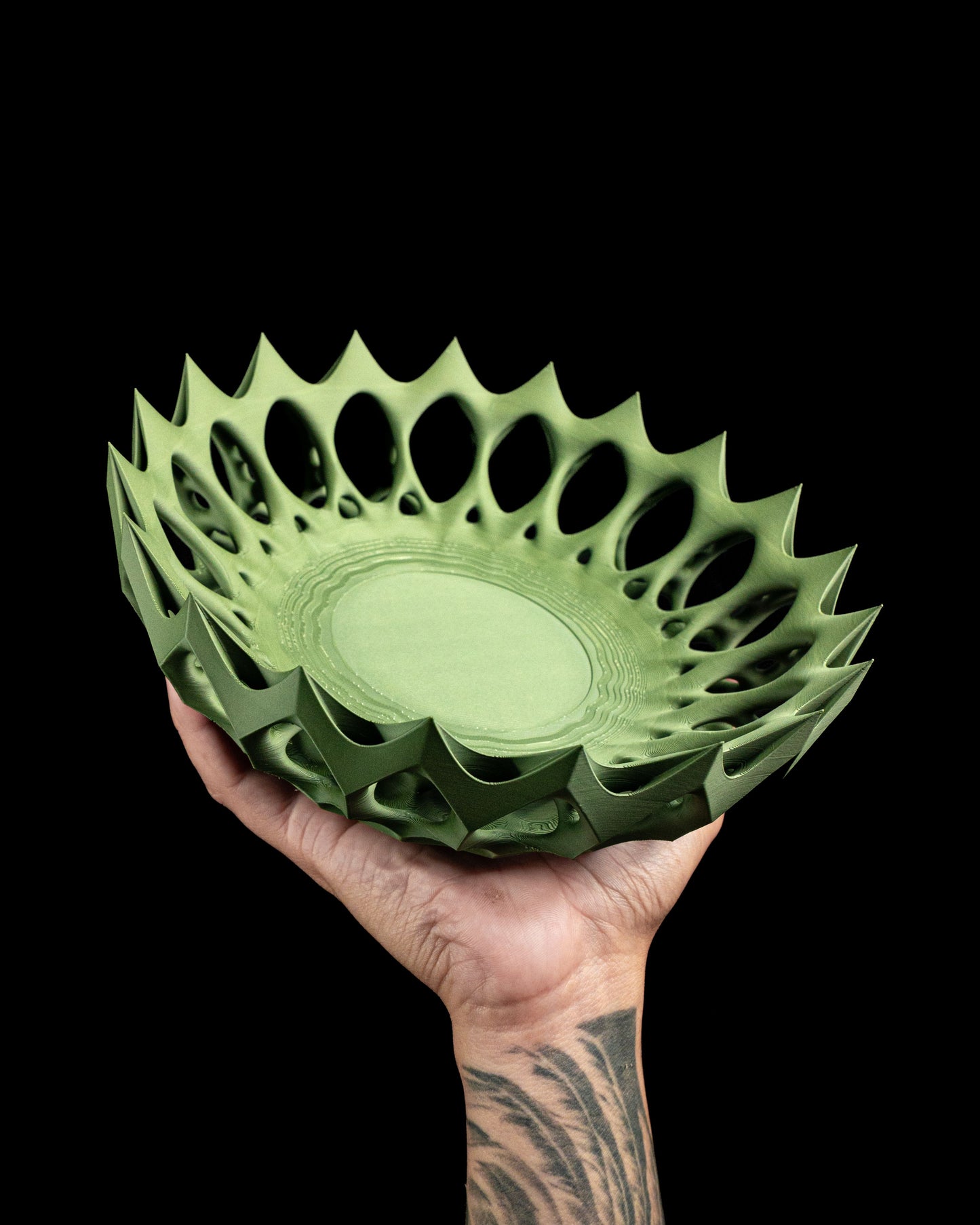 Storage Container, Geometric Contemporary Twist Lid Countertop Organizer, Vanity Jar