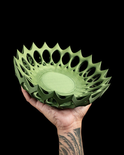 Storage Container, Geometric Contemporary Twist Lid Countertop Organizer, Vanity Jar