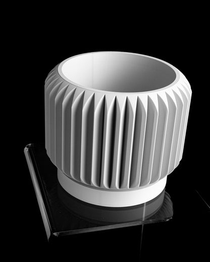 Succulent Pot, Minimalist Geometric Vessel, Modern Desk Accent, Nordic Statement