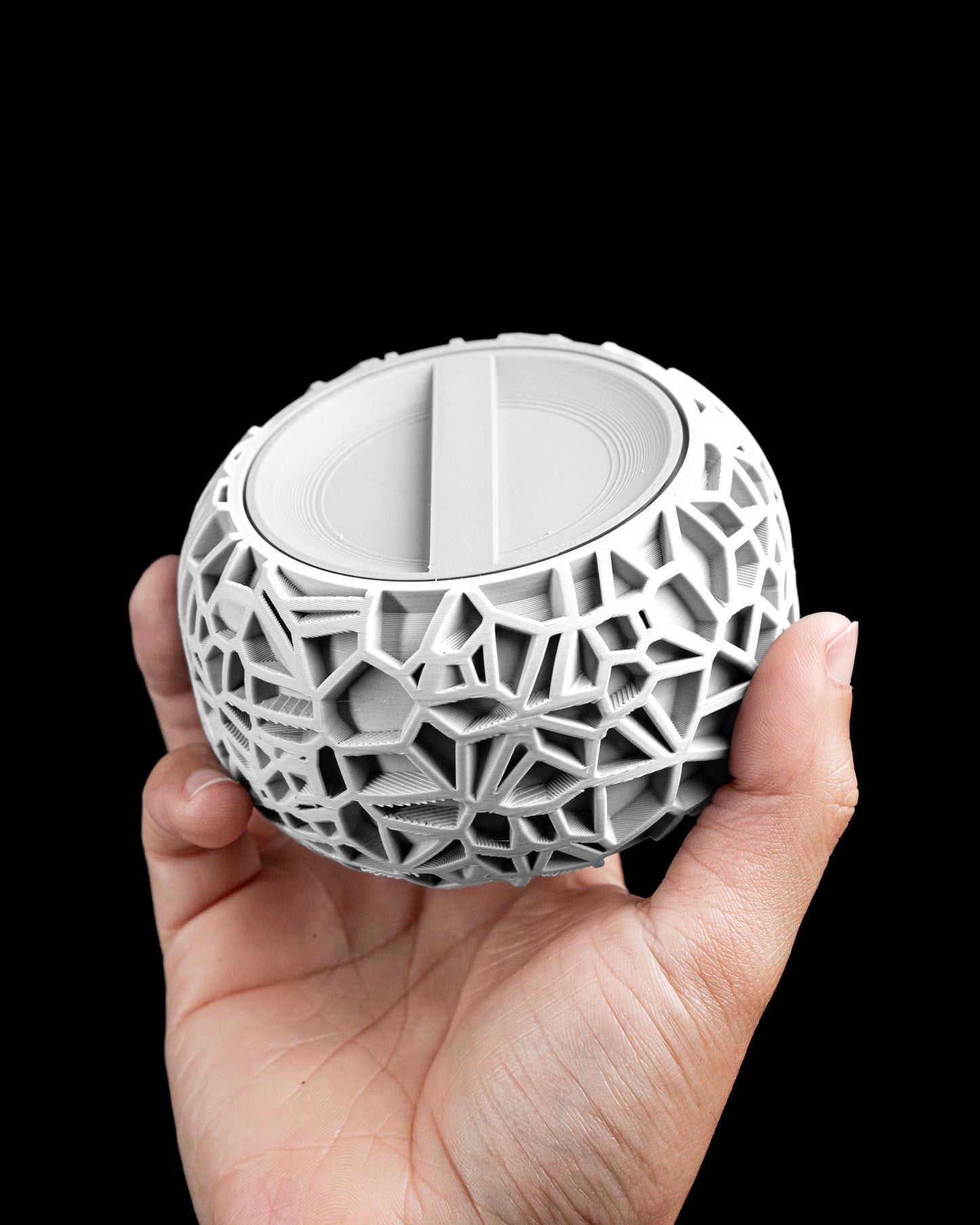 Lidded Jar, Twist Lid Container, Elegant Countertop Catchall, Nordic Minimalist!