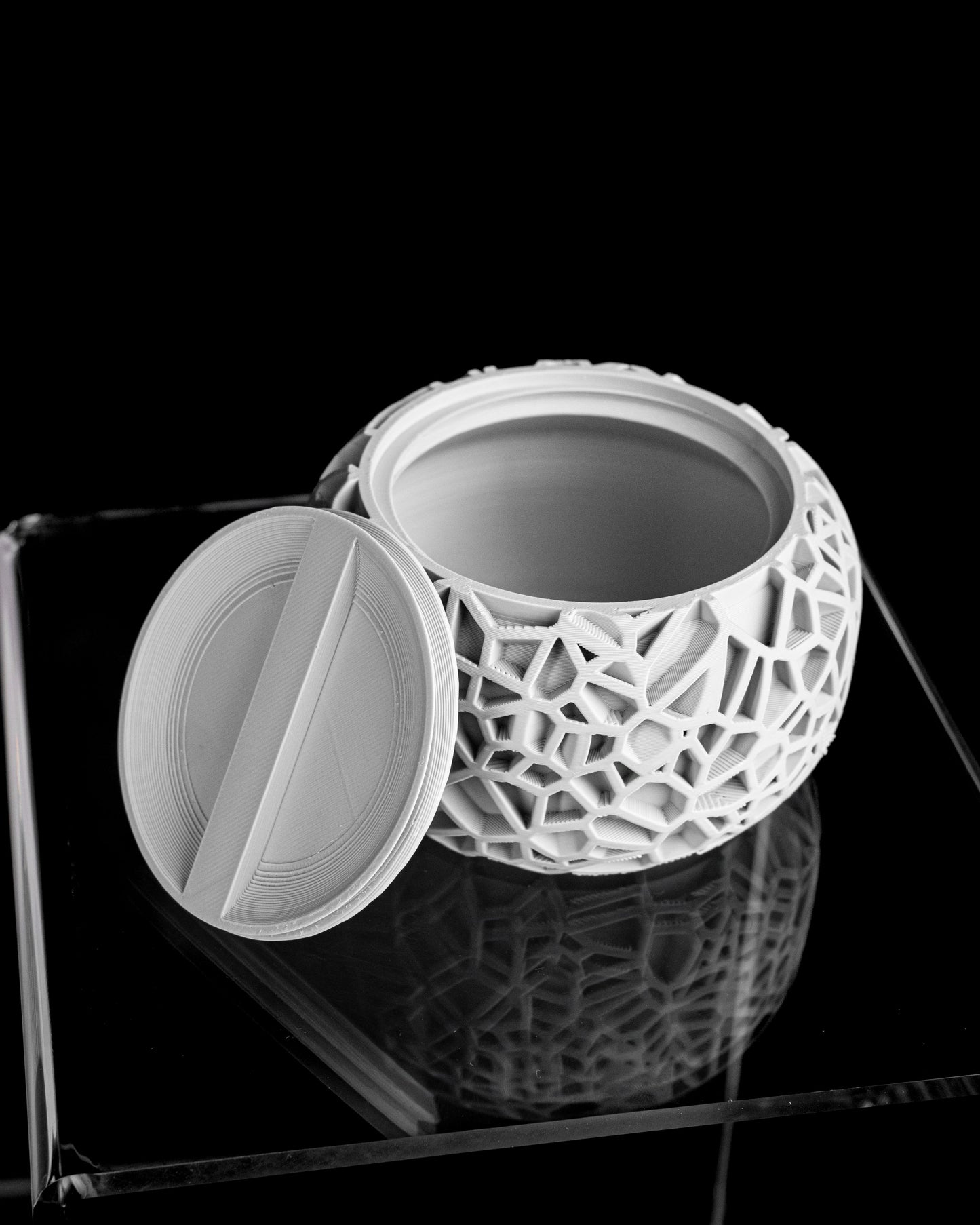 Lidded Jar, Twist Lid Container, Elegant Countertop Catchall, Nordic Minimalist!