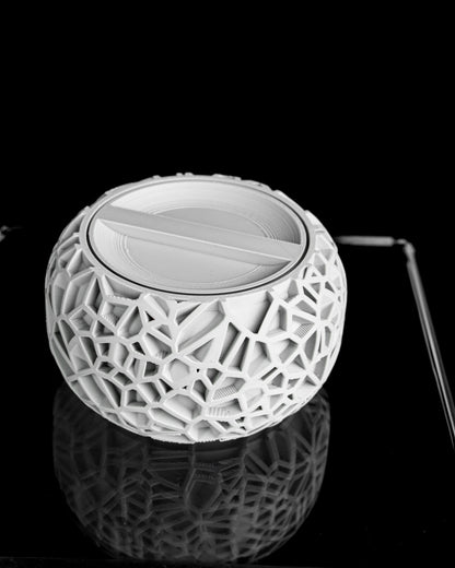 Lidded Jar, Twist Lid Container, Elegant Countertop Catchall, Nordic Minimalist!