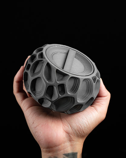 Lidded Jar, Geometric Stash Container, Minimalist Countertop Organizer, Vanity Catchall