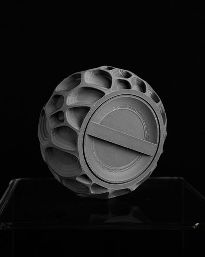 Lidded Jar, Geometric Stash Container, Minimalist Countertop Organizer, Vanity Catchall