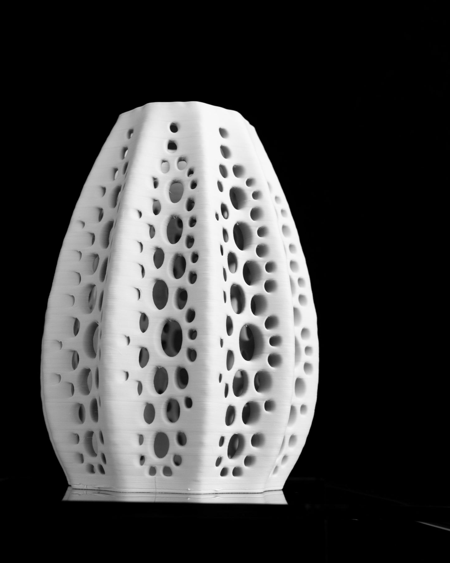 Japandi Style Seashell Vase, Original Sculptural Table Vessel, Artistic Contemporary Desktop Accent, Geometric Decor