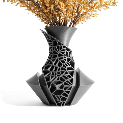 modern vase, sculptural tabletop floral holder, contemporary decorative elegant vessel