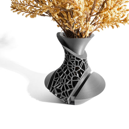 modern vase, sculptural tabletop floral holder, contemporary decorative elegant vessel