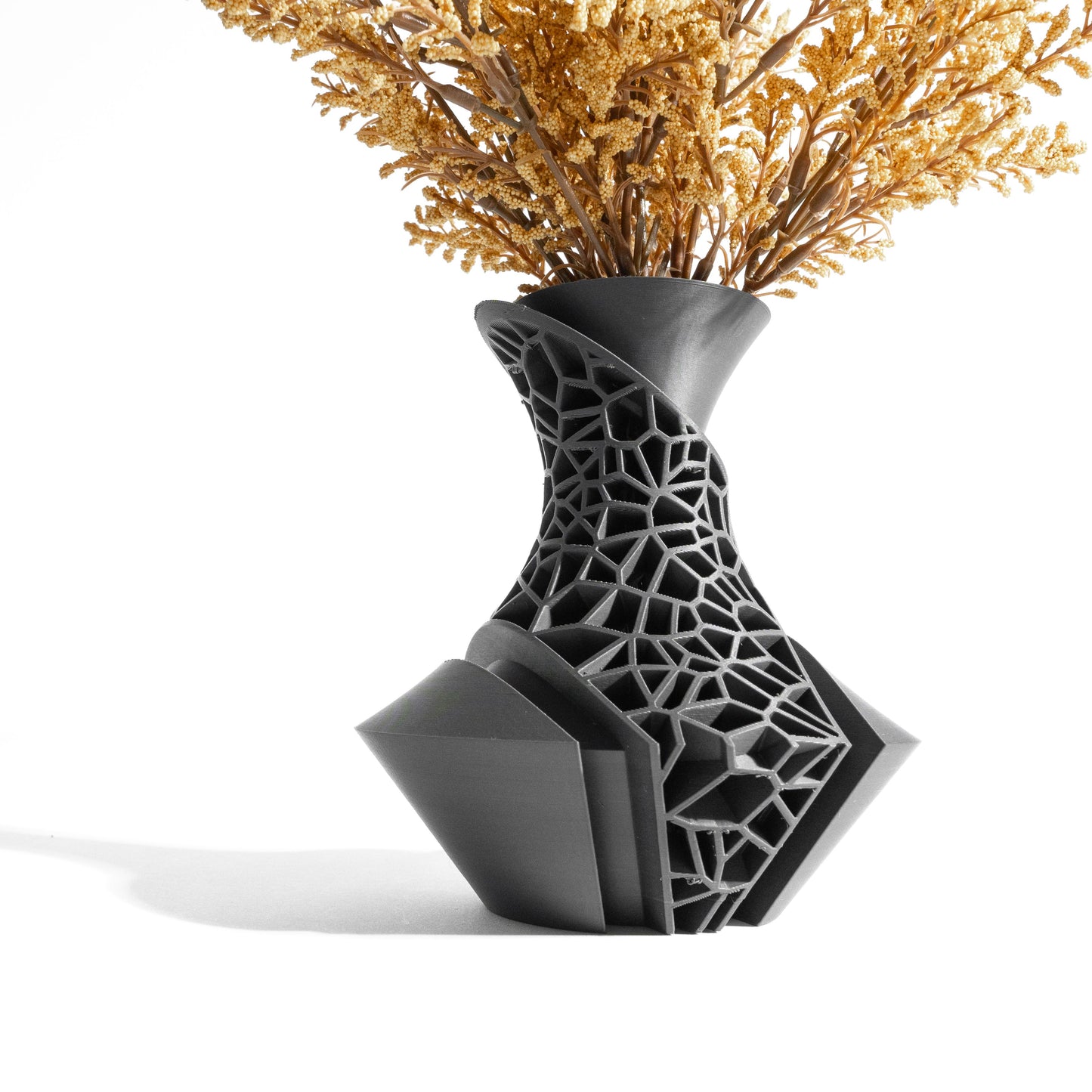 modern vase, sculptural tabletop floral holder, contemporary decorative elegant vessel