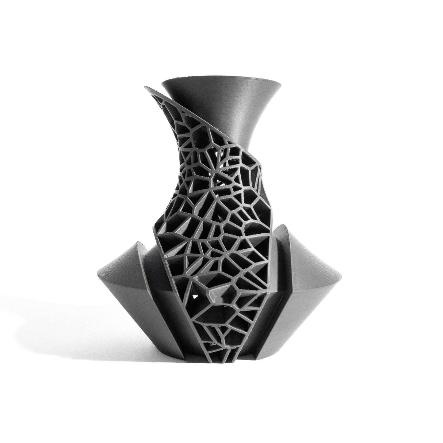 modern vase, sculptural tabletop floral holder, contemporary decorative elegant vessel