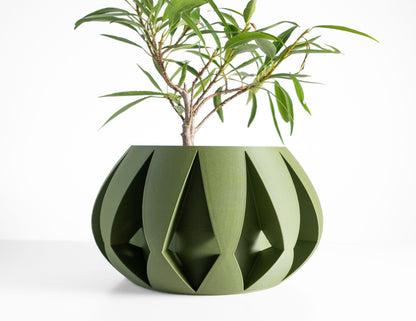Geometric Planter Pot, Sculptural Plant Container, Artistic Desk Succulent Holder, Contemporary Stylish Nordic Accent