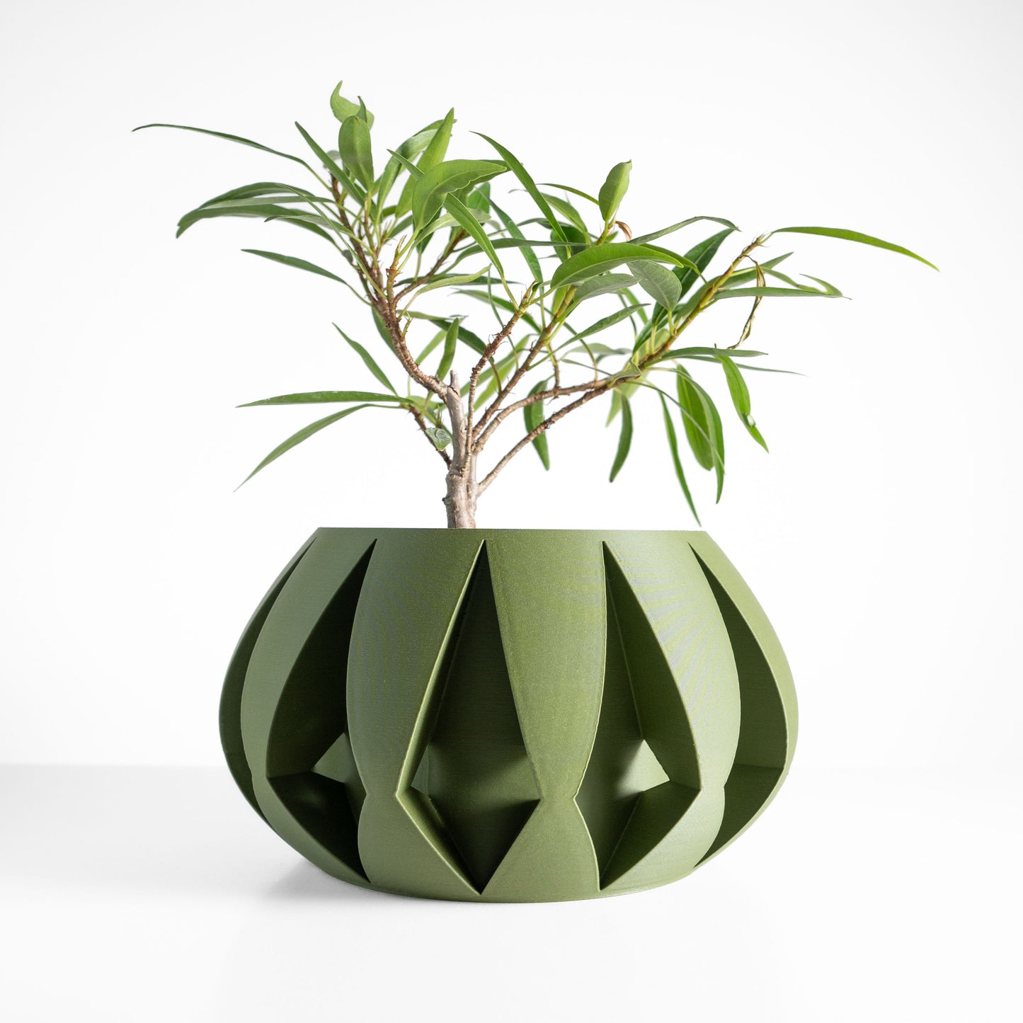 Geometric Planter Pot, Sculptural Plant Container, Artistic Desk Succulent Holder, Contemporary Stylish Nordic Accent