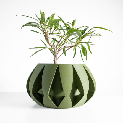 Geometric Planter Pot, Sculptural Plant Container, Artistic Desk Succulent Holder, Contemporary Stylish Nordic Accent