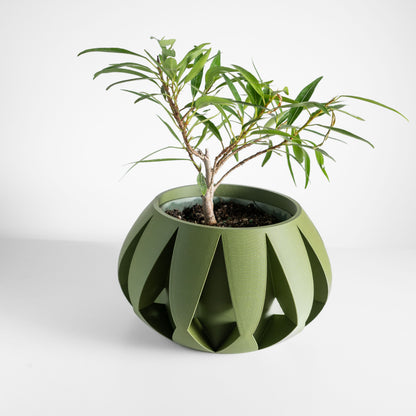 Geometric Planter Pot, Sculptural Plant Container, Artistic Desk Succulent Holder, Contemporary Stylish Nordic Accent