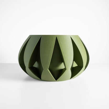 Geometric Planter Pot, Sculptural Plant Container, Artistic Desk Succulent Holder, Contemporary Stylish Nordic Accent