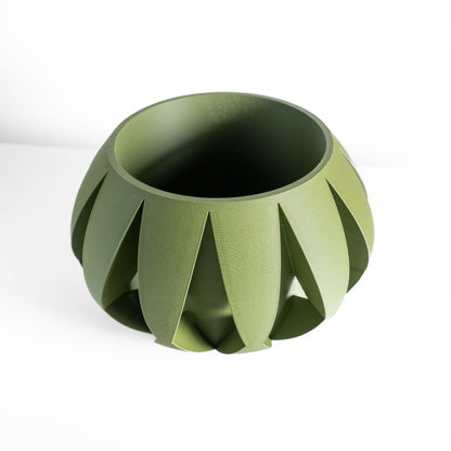 Geometric Planter Pot, Sculptural Plant Container, Artistic Desk Succulent Holder, Contemporary Stylish Nordic Accent