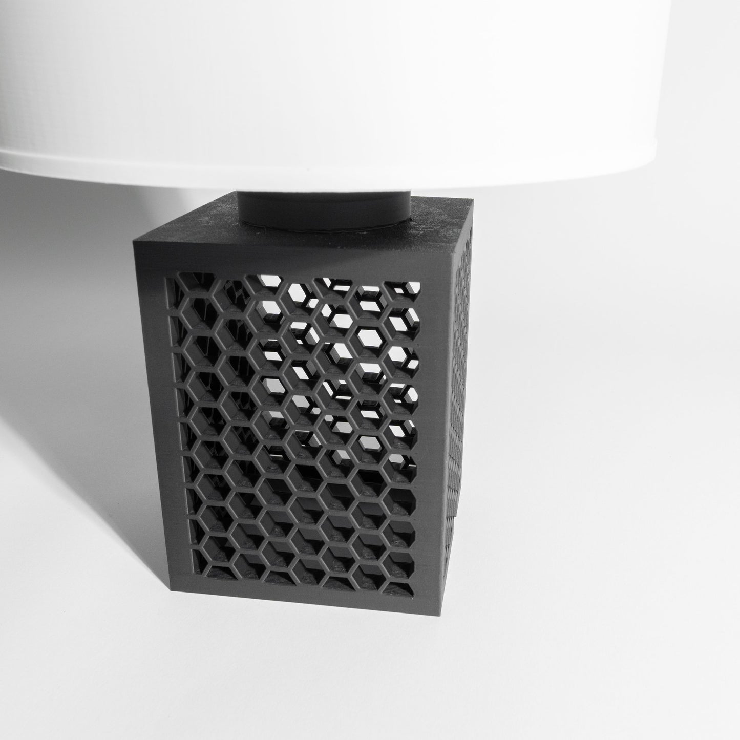 Japandi Style Table Lamp, Minimalist Geometric Nightstand Light, Ambient LED Space Accent, Modern Sculptural