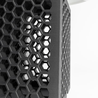 Japandi Style Table Lamp, Minimalist Geometric Nightstand Light, Ambient LED Space Accent, Modern Sculptural