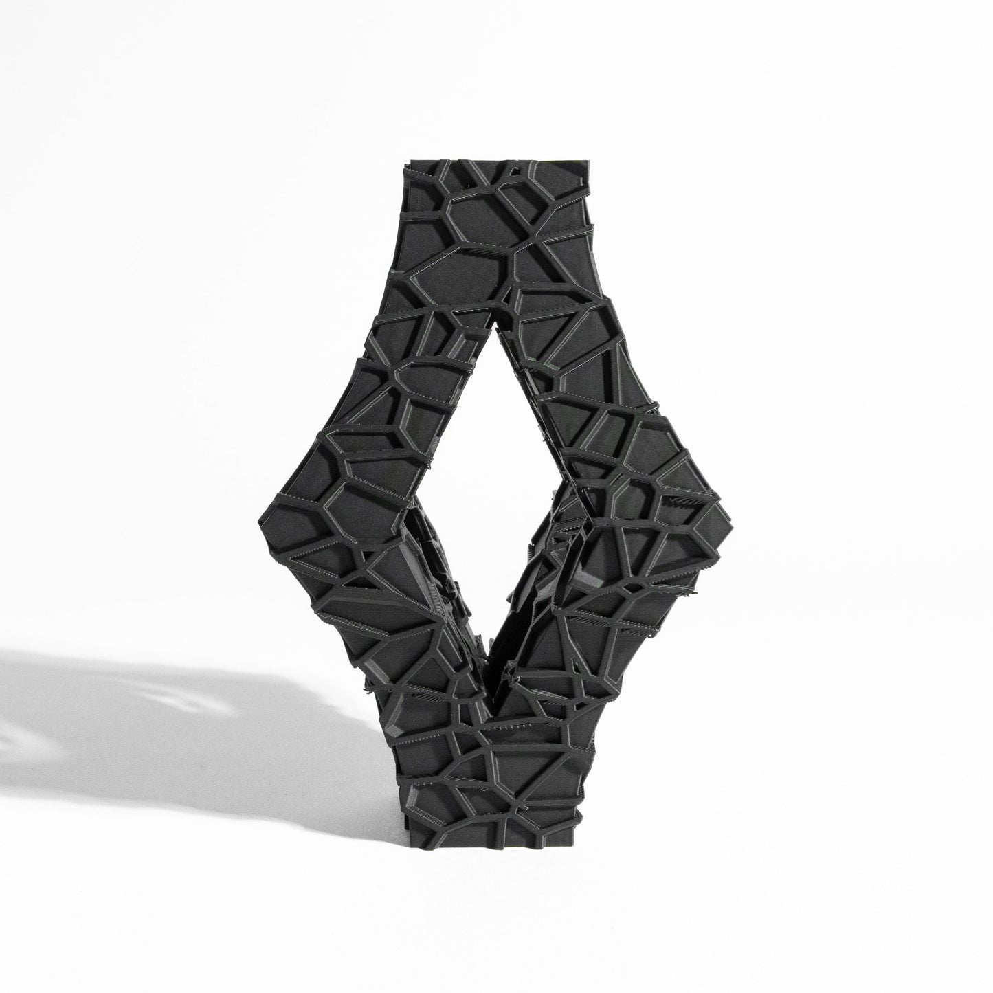 Curved Ceramic-Look Vase, Flower Holder, Decorative Table Accent Collectible, Atrisan Home Organic Contour