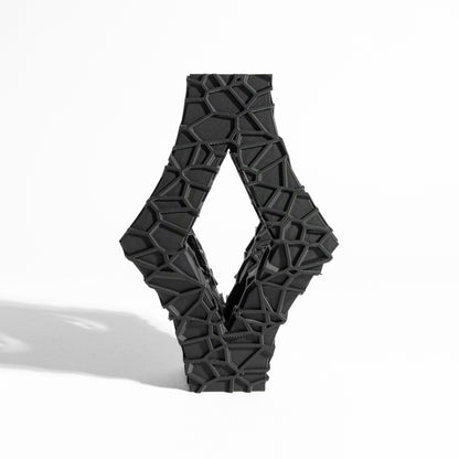 Curved Ceramic-Look Vase, Flower Holder, Decorative Table Accent Collectible, Atrisan Home Organic Contour