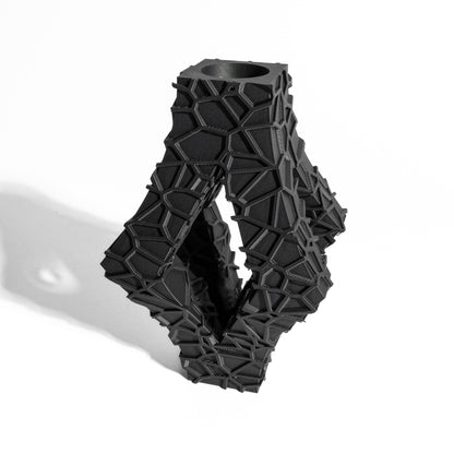 Curved Ceramic-Look Vase, Flower Holder, Decorative Table Accent Collectible, Atrisan Home Organic Contour