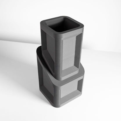 Unique Tower Vase, Sculptural Minimalist Flower Holder, Shelf Decor, Bouquet Arrangement, Narrow Neck