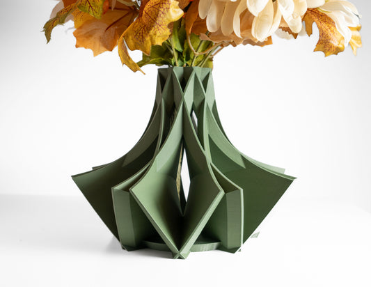 Modern Vase, Minimalist Tabletop Decor, Elegant Dried Bouquet Display Centerpiece