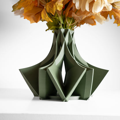 Modern Vase, Minimalist Tabletop Decor, Elegant Dried Bouquet Display Centerpiece