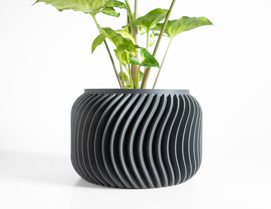 Planter Pot, Sculptural Indoor Plant Vessel, Succulent Holder, Home Nordic Floral Accent, Matte