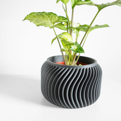 Planter Pot, Sculptural Indoor Plant Vessel, Succulent Holder, Home Nordic Floral Accent, Matte