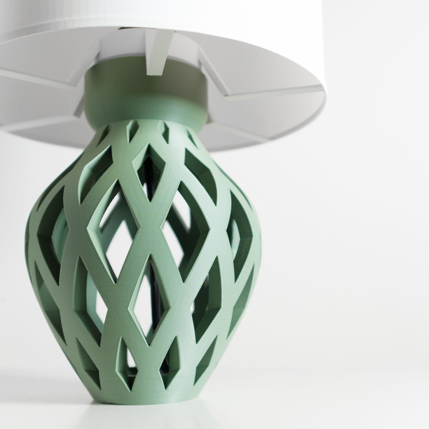 Table Lamp, Bedside Accent, Ambient Nightstand, Sculptural Matte Black Contemporary