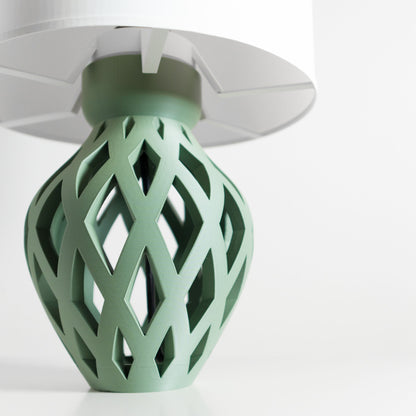 Table Lamp, Bedside Accent, Ambient Nightstand, Sculptural Matte Black Contemporary