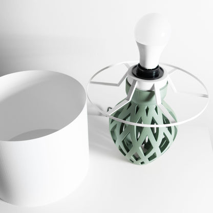 Table Lamp, Bedside Accent, Ambient Nightstand, Sculptural Matte Black Contemporary