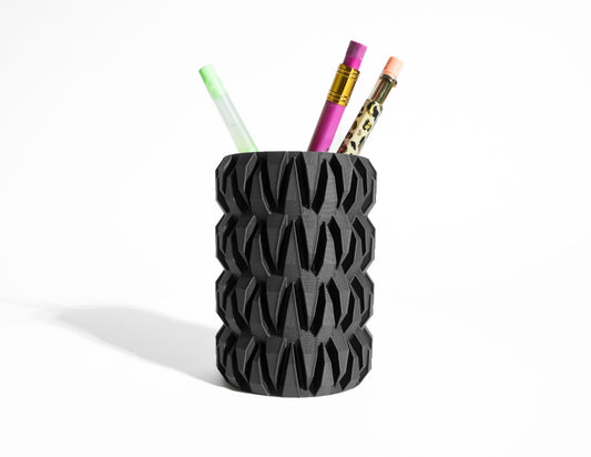 Pen Holder, Minimalist Pencil Cup, Modern Workspace Organizer, Sculptural Statement