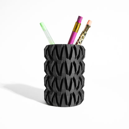 Pen Holder, Minimalist Pencil Cup, Modern Workspace Organizer, Sculptural Statement