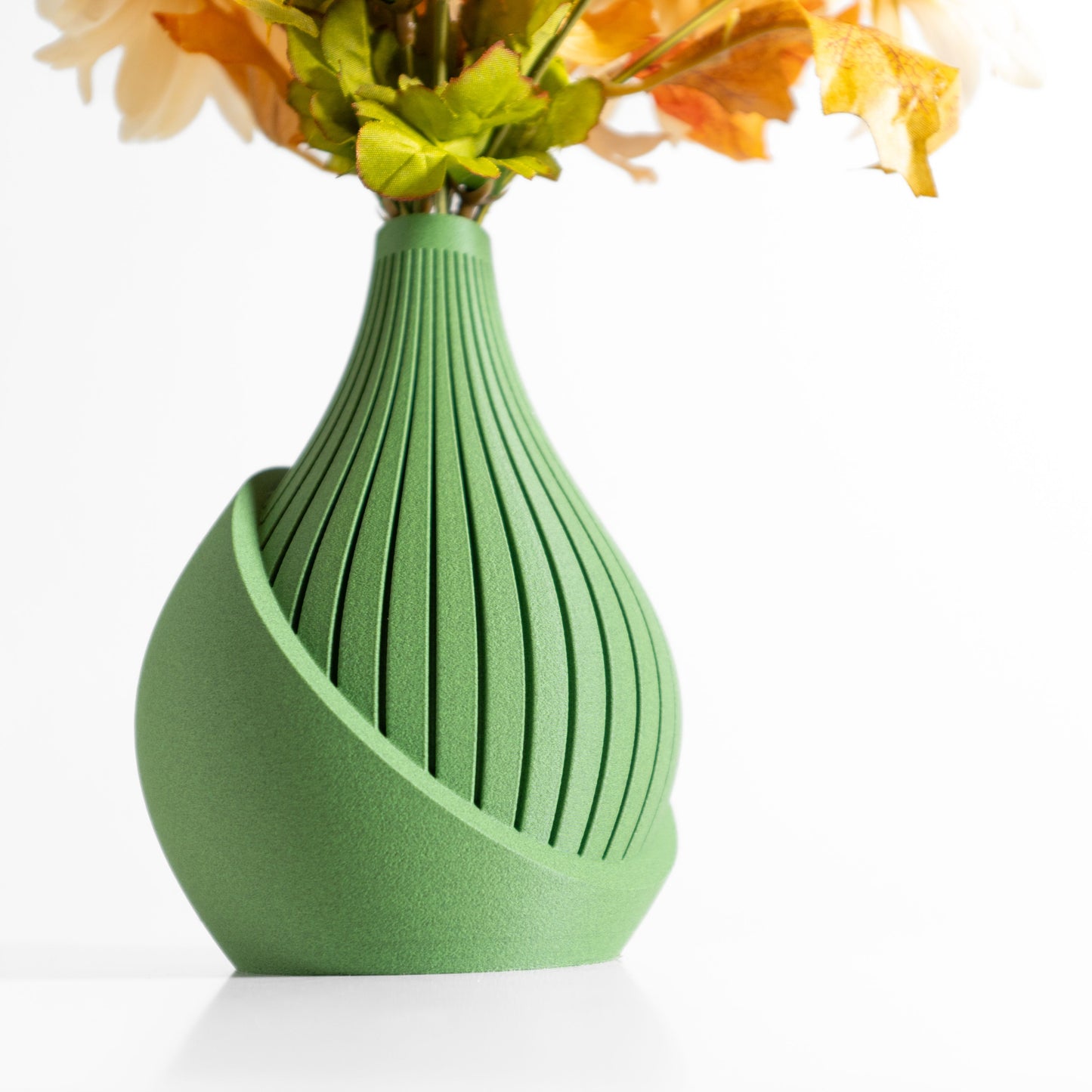 Modern Vase, Architectural Tabletop Accent, Organic Ripple Contour, Elegant Vessel